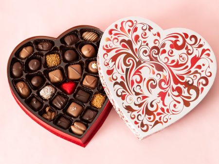 Valentine Heart Box - Red Swirl - 1 lb. Hot on Sale