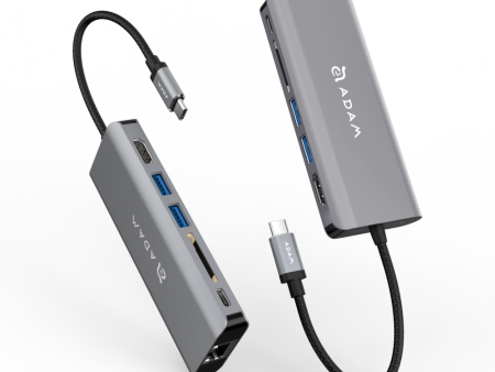 Adam Elements Adaptador USB-C  6 en 1 Casa A01 on Sale