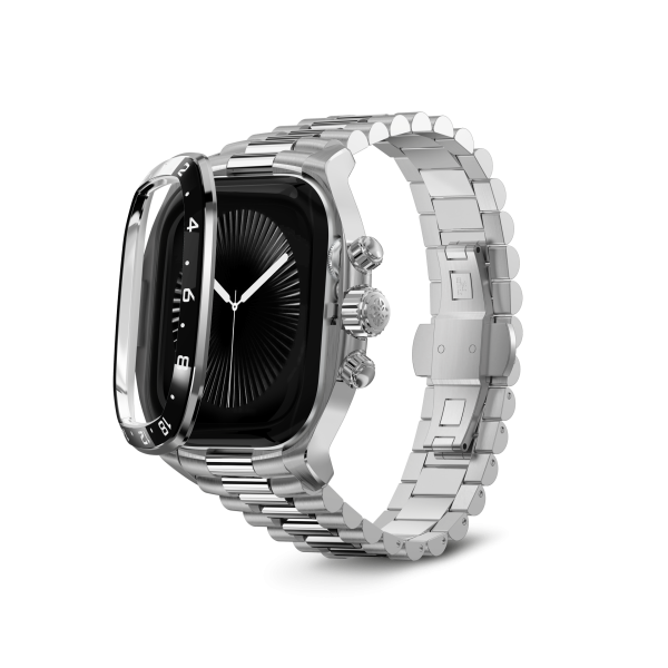 Apple Watch Case   CRCS46 Silver Black For Discount