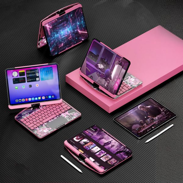 10.2  iPad (7 8 9) Gen Transparent 360° iPad Keyboard Case on Sale