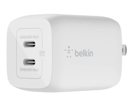 Belkin Cargador de Pared Dual USB-C GaN with PPS 65W For Discount