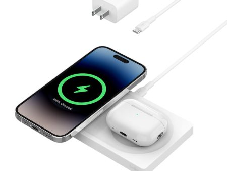 Belkin Base de carga MagSafe 2 en 1  - iPhone y AirPods Blanco Online