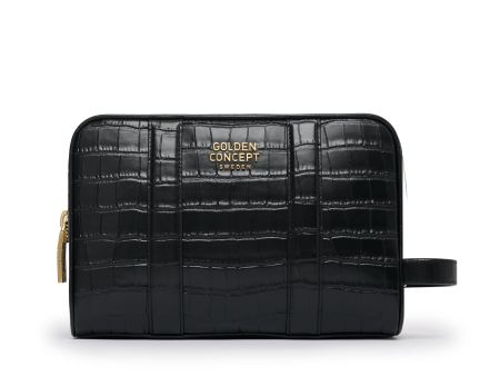 Toiletry Bag   Croco Embossed - Large For Cheap