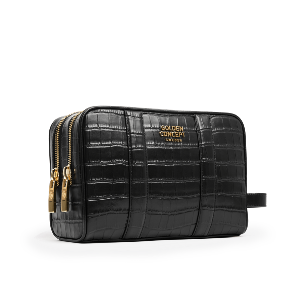 Toiletry Bag   Croco Embossed - Large For Cheap