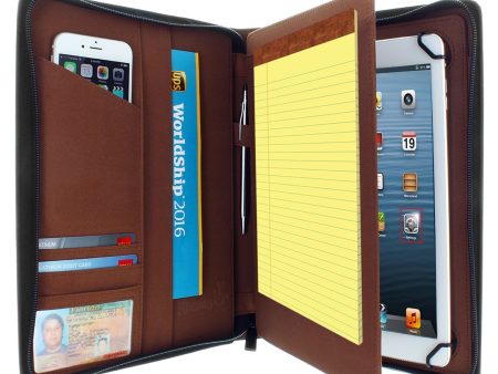 Apple iPad Air PadFolio Case Brown Executive Notepad Holder 8.5  To 11  Inch Online Hot Sale