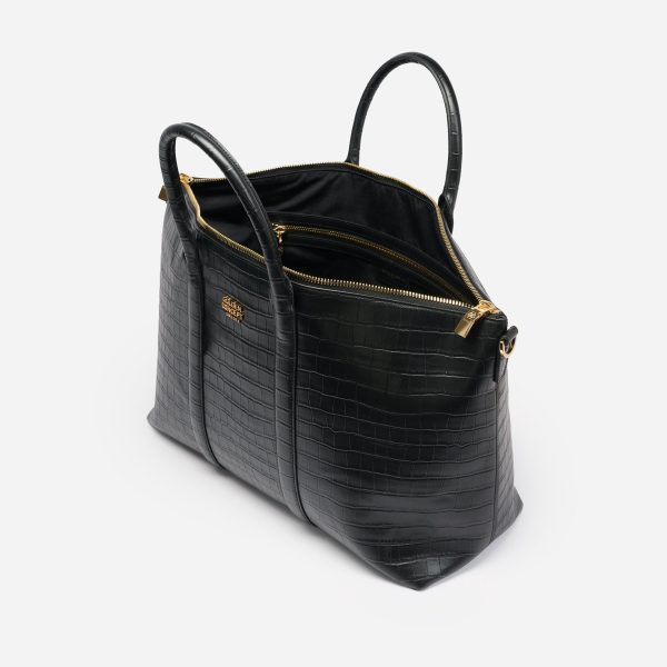 Weekend Bag   Croco Embossed Fashion