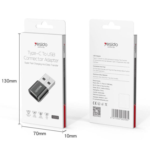 Yesido Type-C To USB 2.4A Supply