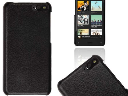 Amazon Fire Phone Case - Snap On Hard Leather Case Black Online