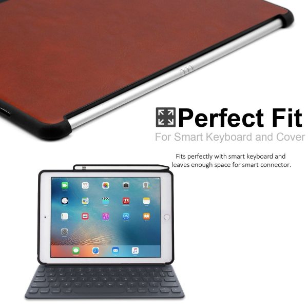 Companion Cover Case For Apple iPad Pro 10.5 Inch With Pen Holder Leather Brown Discount