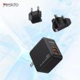 Yesido 3-In-1 Combo Mini Quick Charger 65W Fashion