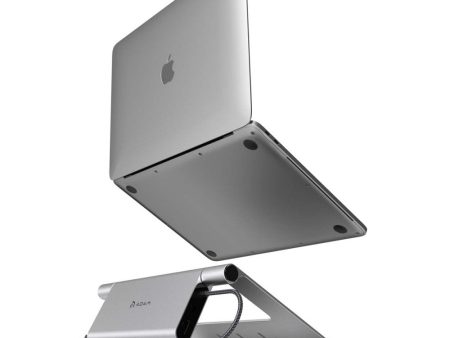 Adam Elements CASA HUB Stand USB-C 5-in-1 Laptop Stand Hub - Grey Fashion