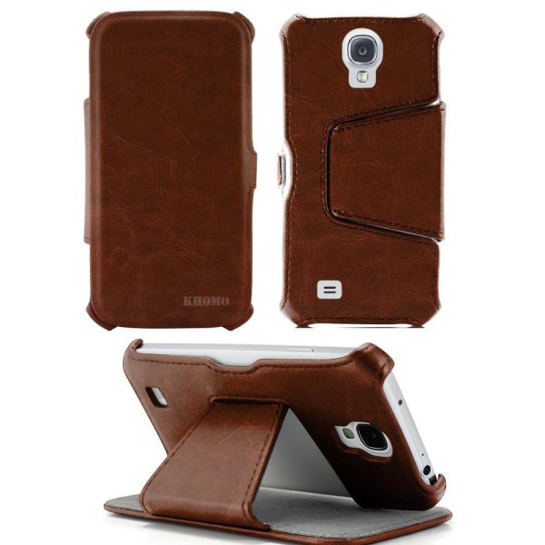 Hot Press Case For Samsung Galaxy S4 - Brown For Discount