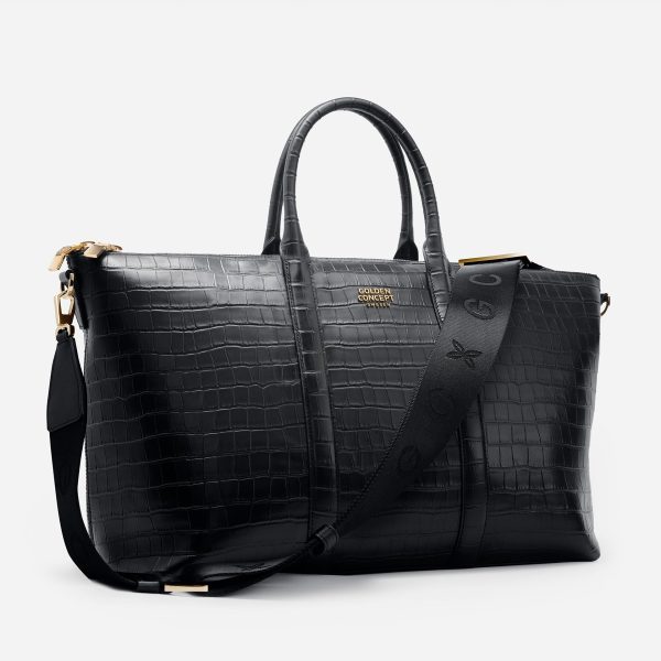 Weekend Bag   Croco Embossed Fashion