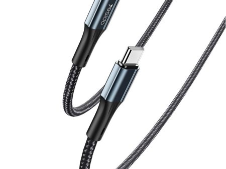 Yesido Nylon Braided Dual USB Type-C Charging Data Cable 60W on Sale