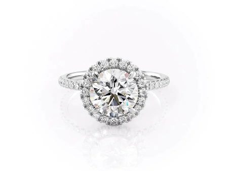 The Lenny Set With A 4.5 Carat Round Moissanite Sale