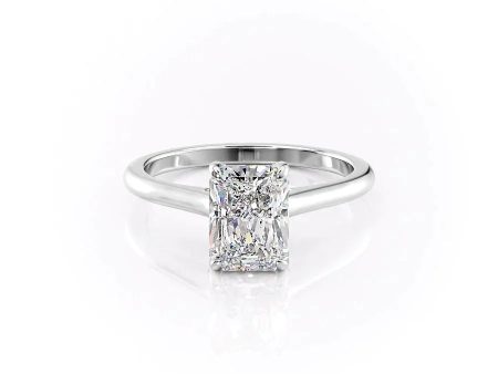 The Natalie Set With A 2.5 Carat Radiant Moissanite Hot on Sale