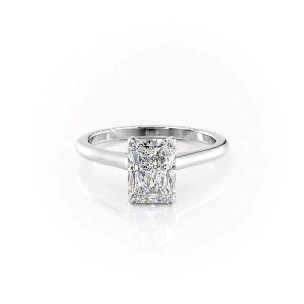 The Natalie Set With A 2.5 Carat Radiant Moissanite Hot on Sale