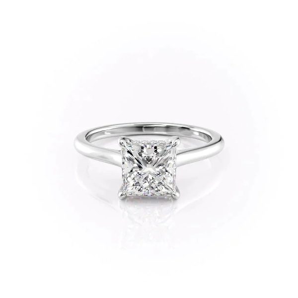 The Natalie Set With A 4.5 Carat Princess Moissanite Online now