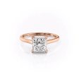 The Natalie Set With A 5 Carat Princess Moissanite For Cheap