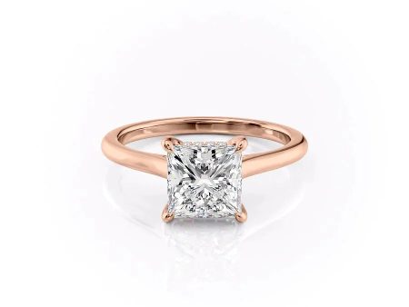 The Natalie Set With A 5 Carat Princess Moissanite For Cheap