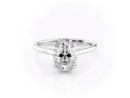 The Natalie Set With A 3 Carat Oval Moissanite Online Sale